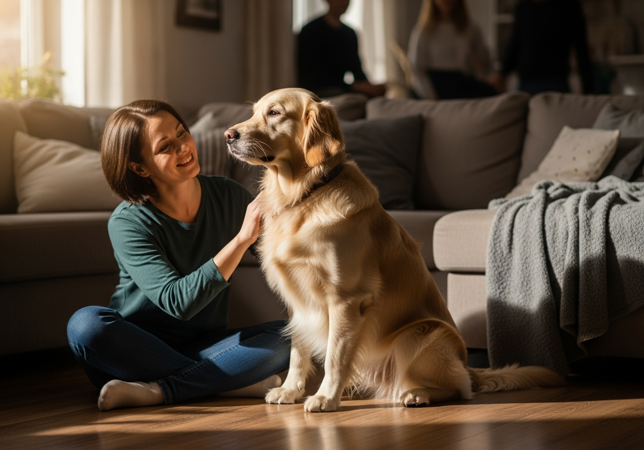 preparar a tu perro para reuniones familiares